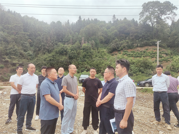 10月1日，洪董，余總陪同汪凱書記一行到紹濂鄉(xiāng)清溪村調(diào)研.jpg