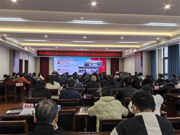 12月10日上午，學習貫徹習近平總書記考察安徽重要講話精神縣委宣講團報告會在集團召開，集團領(lǐng)導班子成員、各子公司班子成員及集團本部全體職工參加。.jpg
