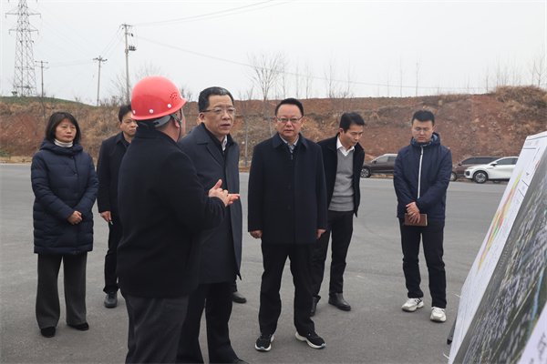 2月6日，黃山市委書(shū)記丁純一行調(diào)研富豐新城項(xiàng)目，汪凱書(shū)記，洪董陪同。1.jpg