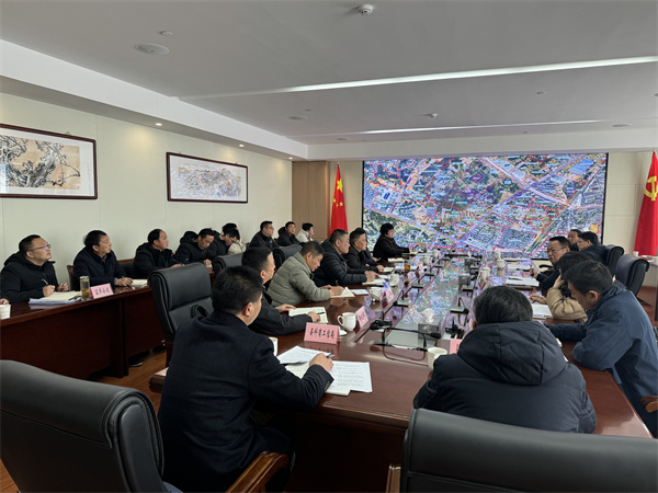 2月8日，縣委主要負責同志調研富豐新城片區(qū)項目建設并召開征遷工作座談會（縣委書記汪凱，縣人大常委會副主任、縣委辦主任江勇民 ，縣政協(xié)副主席、縣發(fā)改委主任張冬春，縣科商工信局局長汪璟峰，縣人社局局長朱曉明 ）.jpg