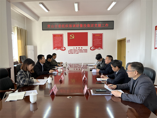 11月24日，黃山市委組織部部長(zhǎng)程峰率隊(duì)調(diào)研黃山徽投集團(tuán)黨建工作，洪董作匯報(bào).jpg